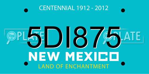 5DI875 New Mexico License Plate