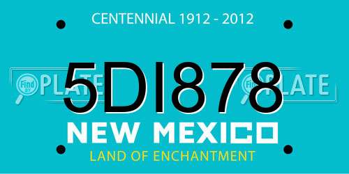 5DI878 New Mexico License Plate