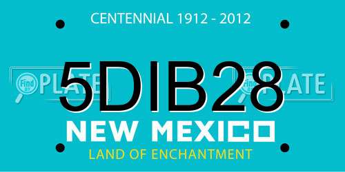 5DIB28 New Mexico License Plate