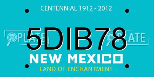 5DIB78 New Mexico License Plate