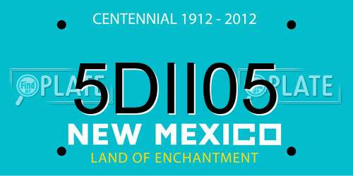 5DII05 New Mexico License Plate