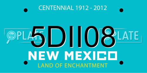 5DII08 New Mexico License Plate