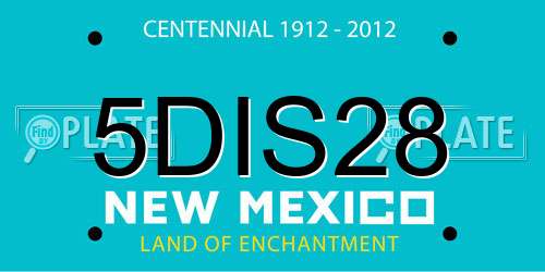 5DIS28 New Mexico License Plate