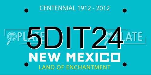5DIT24 New Mexico License Plate