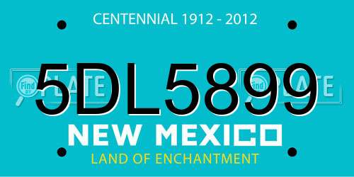 5DL5899 New Mexico License Plate