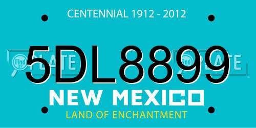 5DL8899 New Mexico License Plate