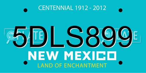 5DLS899 New Mexico License Plate