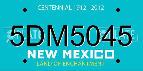5DM5045 New Mexico License Plate