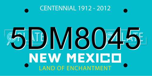 5DM8045 New Mexico License Plate