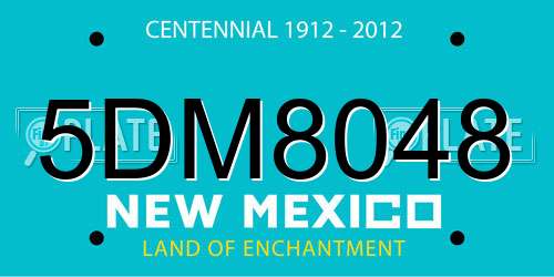 5DM8048 New Mexico License Plate