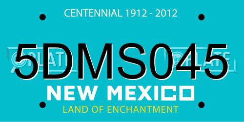 5DMS045 New Mexico License Plate