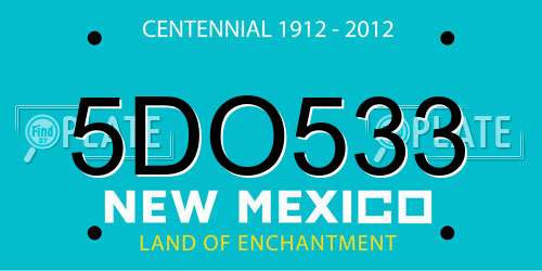 5DO533 New Mexico License Plate