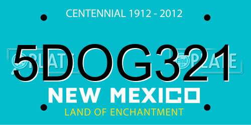 5DOG321 New Mexico License Plate