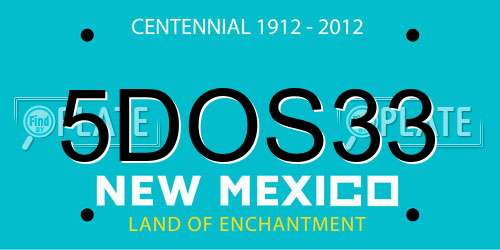 5DOS33 New Mexico License Plate