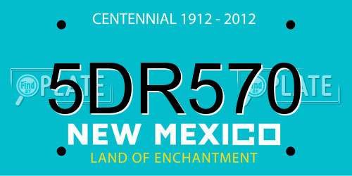 5DR570 New Mexico License Plate