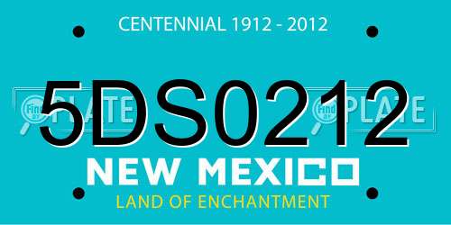 5DS0212 New Mexico License Plate