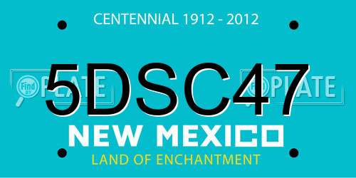 5DSC47 New Mexico License Plate