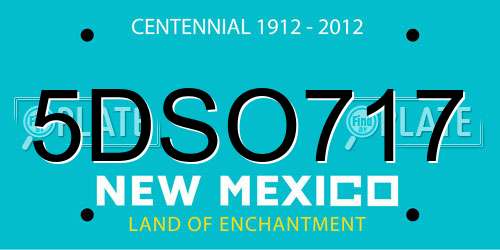 5DSO717 New Mexico License Plate
