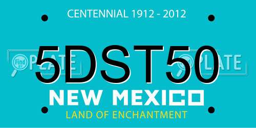 5DST50 New Mexico License Plate