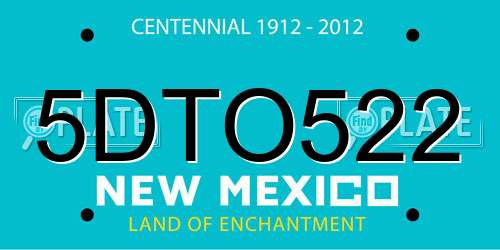 5DTO522 New Mexico License Plate