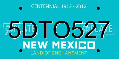 5DTO527 New Mexico License Plate