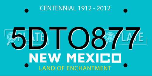 5DTO877 New Mexico License Plate