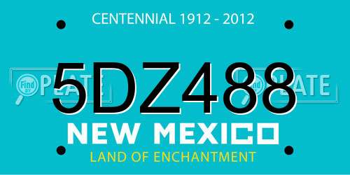 5DZ488 New Mexico License Plate