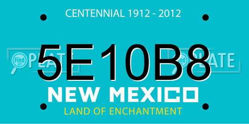 5E10B8 New Mexico License Plate