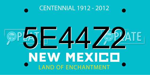 5E44Z2 New Mexico License Plate