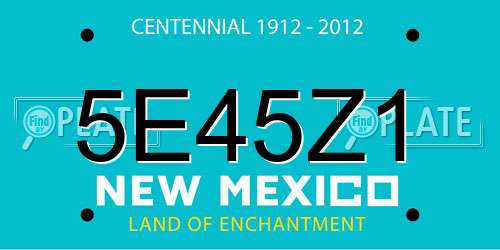 5E45Z1 New Mexico License Plate