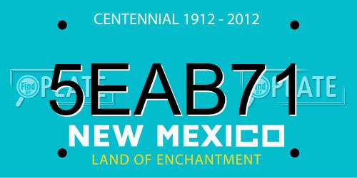 5EAB71 New Mexico License Plate