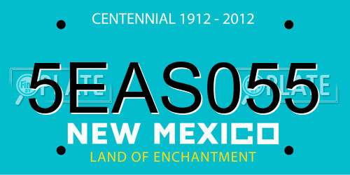 5EAS055 New Mexico License Plate