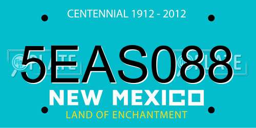 5EAS088 New Mexico License Plate