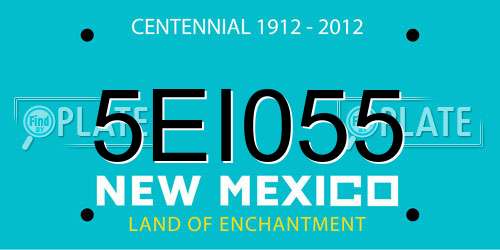 5EI055 New Mexico License Plate