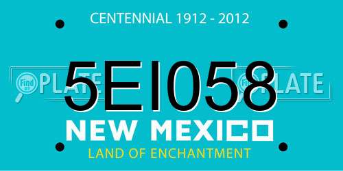5EI058 New Mexico License Plate
