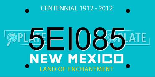 5EI085 New Mexico License Plate