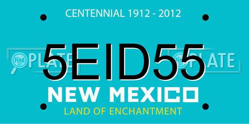 5EID55 New Mexico License Plate