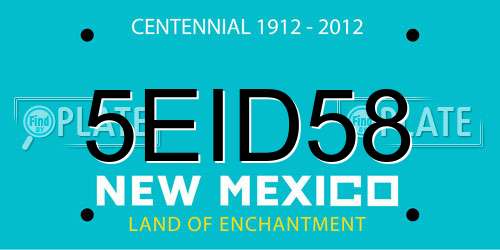 5EID58 New Mexico License Plate