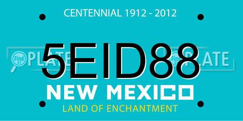 5EID88 New Mexico License Plate