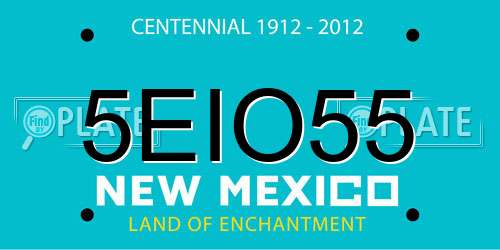 5EIO55 New Mexico License Plate