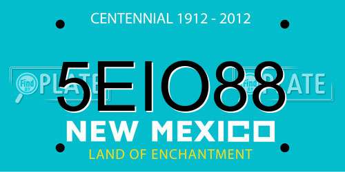 5EIO88 New Mexico License Plate