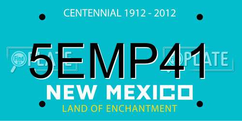 5EMP41 New Mexico License Plate