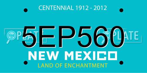 5EP560 New Mexico License Plate