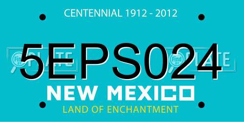 5EPS024 New Mexico License Plate
