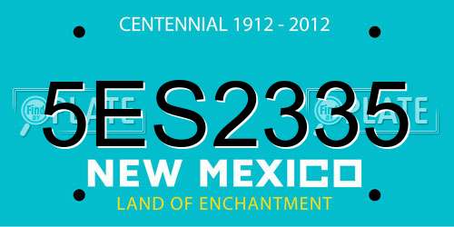 5ES2335 New Mexico License Plate