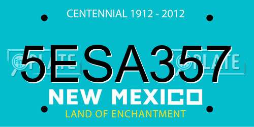 5ESA357 New Mexico License Plate