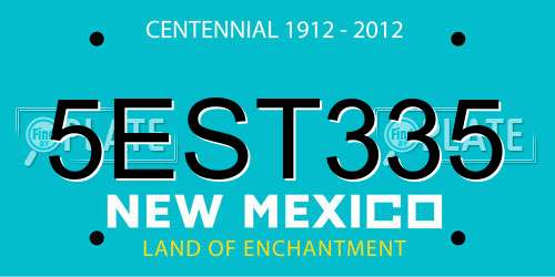 5EST335 New Mexico License Plate