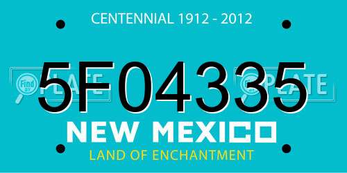 5F04335 New Mexico License Plate