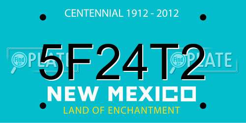 5F24T2 New Mexico License Plate