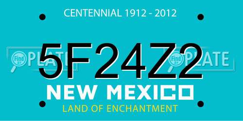 5F24Z2 New Mexico License Plate